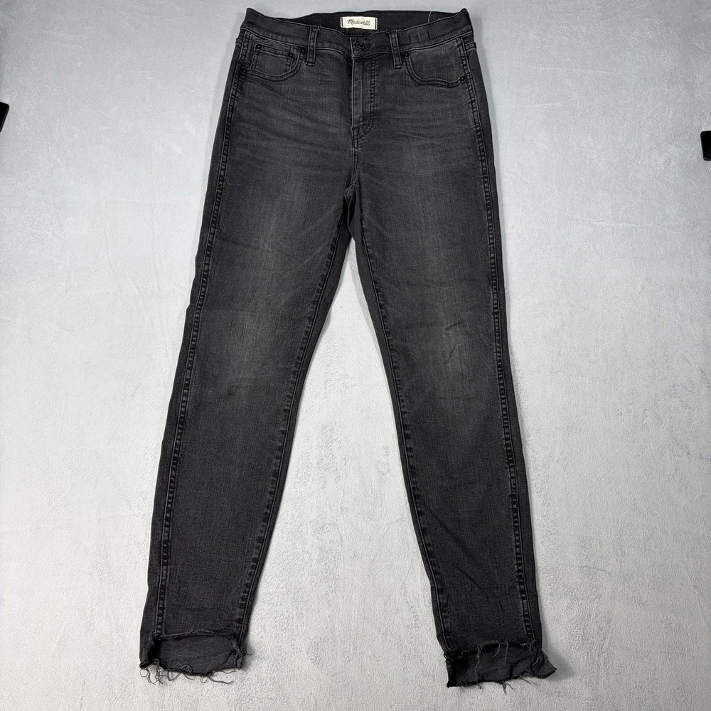 Madewell  10" High Rise‎ Skinny Jeans Women's Size 28 Petite Button Fly Raw Hem.